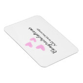 Magnet Flexible Félicitations cœur rose diplôme aquarelle a (Côté Droit)