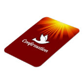 Magnet Flexible Félicitations Confirmation Colombe avec Or/Rouge (Côté Gauche)
