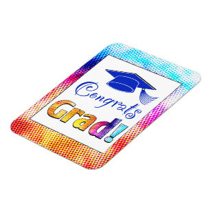 Magnet Flexible Félicitations Couleurs Grad, Amusants