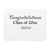 Magnet Flexible Félicitations de graduation simples clas d'ajout m (Horizontal)