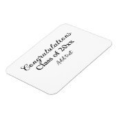 Magnet Flexible Félicitations de graduation simples clas d'ajout m (Côté Gauche)