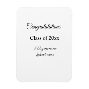 Magnet Flexible Félicitations de graduation simples clas d'ajout m