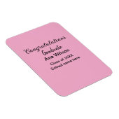 Magnet Flexible félicitations diplômé ajouter nom classe année sco (Côté Droit)