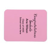Magnet Flexible félicitations diplômé ajouter nom classe année sco (Horizontal)