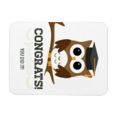 Magnet Flexible Félicitations Diplômé Owl (Horizontal)