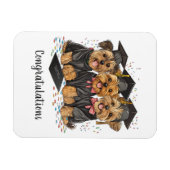 Magnet Flexible Félicitations Diplôme Yorkshire Terrier Chiens (Horizontal)