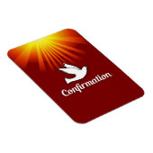 Magnet Flexible Félicitations Dove de confirmation avec Or/Rouge (Côté Droit)