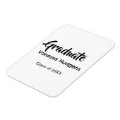 Magnet Flexible Félicitations pour le diplôme nom date année class (Côté Gauche)