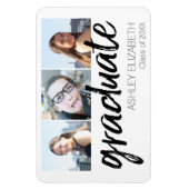 Magnet Flexible Félicitations Senior 3 Photo for Graduation (Vertical)