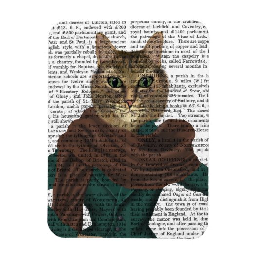 Magnet Flexible Feline Fashionista (Vertical)