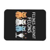 Magnet Flexible Felines contre les criminels Trump Harris Election (Horizontal)