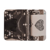 Magnet Flexible Felini Typer le chat Valentine's Heart - (Horizontal)