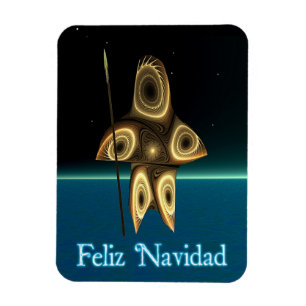 Magnet Flexible Feliz Navidad - Fractal Inuit Hunter