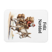 Magnet Flexible Feliz Navidad frpm cette Père Noël du sud-ouest (Horizontal)