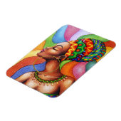 Magnet Flexible Femme africaine avec cire tissu traditionnel (Côté Gauche)