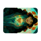 Magnet Flexible Femme au coeur brillant Imaginaire Sci-Fi (Horizontal)