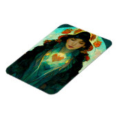 Magnet Flexible Femme au coeur brillant Imaginaire Sci-Fi (Côté Gauche)