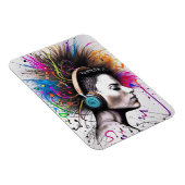 Magnet Flexible Femme avec casque (Côté Droit)