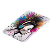 Magnet Flexible Femme avec casque (Côté Gauche)