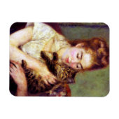 Magnet Flexible Femme avec chat, Auguste Renoir (Horizontal)