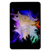 Magnet Flexible Femme avec cheval (Vertical)