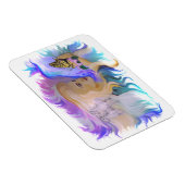 Magnet Flexible Femme avec cheval et papillon (Côté Droit)