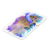Magnet Flexible Femme avec cheval et papillon (Côté Gauche)