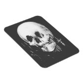 Magnet Flexible Femme avec Halloween Réflexion crâne en miroir (Côté Droit)