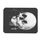 Magnet Flexible Femme avec Halloween Réflexion crâne en miroir (Horizontal)