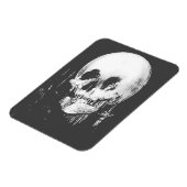 Magnet Flexible Femme avec Halloween Réflexion crâne en miroir (Côté Gauche)