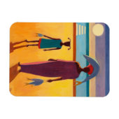 Magnet Flexible Femme avec le poisson (Horizontal)