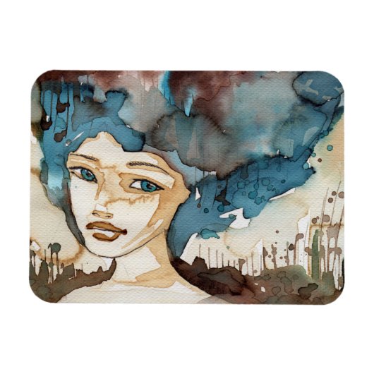 Magnet Flexible Femme bleue (Horizontal)