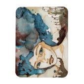 Magnet Flexible Femme bleue (Vertical)