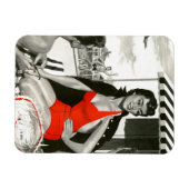 Magnet Flexible Femme chaude rouge (Horizontal)