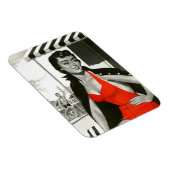 Magnet Flexible Femme chaude rouge (Côté Droit)