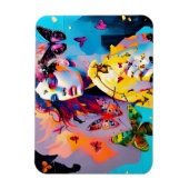 Magnet Flexible Femme colorée et papillons (Vertical)