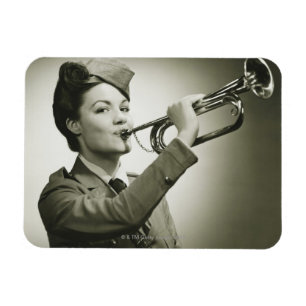 Magnet Flexible Femme dans l'uniforme de soldat