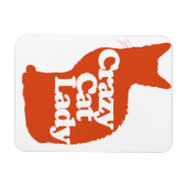 Magnet Flexible Femme de chat folle (Horizontal)