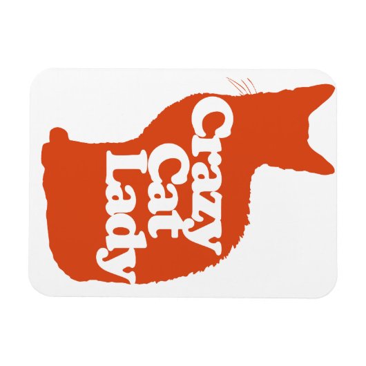 Magnet Flexible Femme de chat folle (Horizontal)