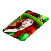 Magnet Flexible Femme de la Saint-Patricks dans le Tophat Vert (Côté Gauche)