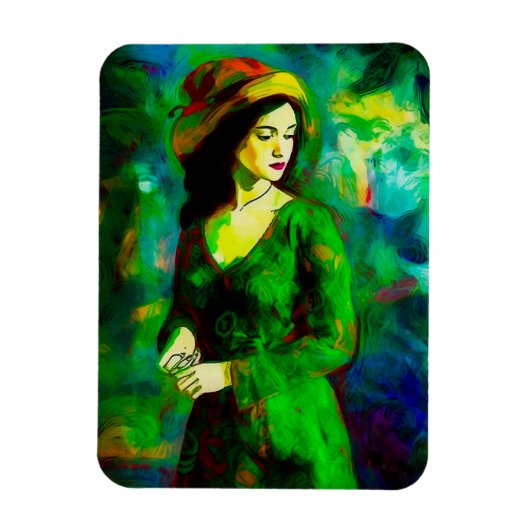 Magnet Flexible Femme en Casquette (Vertical)