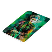 Magnet Flexible Femme en vert (Côté Gauche)