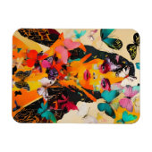 Magnet Flexible Femme et papillons Médias mixtes (Horizontal)