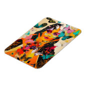 Magnet Flexible Femme et papillons Médias mixtes (Côté Gauche)