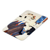 Magnet Flexible Femme japonaise avec chat, Utagawa Kuniyoshi (Côté Gauche)