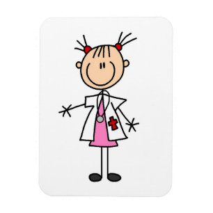 Magnet Flexible Femme Médecin Bâtonnet Figure
