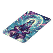 Magnet Flexible Femme Méditant Spirituel Serene Art (Côté Gauche)
