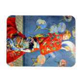Magnet Flexible Femme Monet en costume japonais (Horizontal)