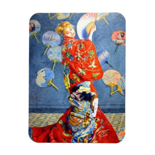 Magnet Flexible Femme Monet en costume japonais (Vertical)