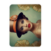 Magnet Flexible femme rétro vintage (Vertical)